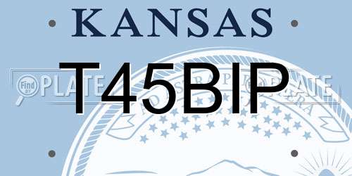 T45BIP Kansas License Plate