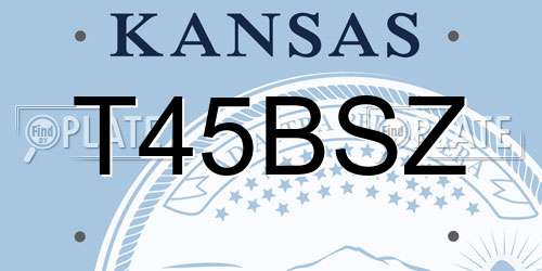 T45BSZ Kansas License Plate