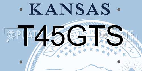 T45GTS Kansas License Plate