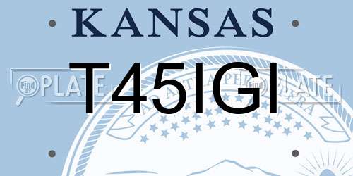 T45IGI Kansas License Plate
