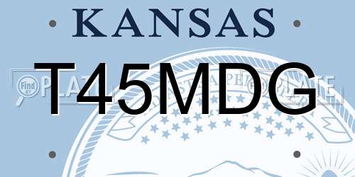 T45MDG Kansas License Plate