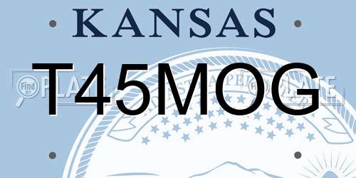 T45MOG Kansas License Plate