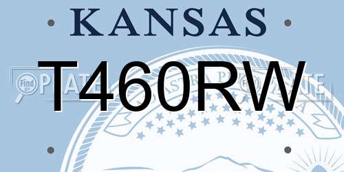 T460RW Kansas License Plate