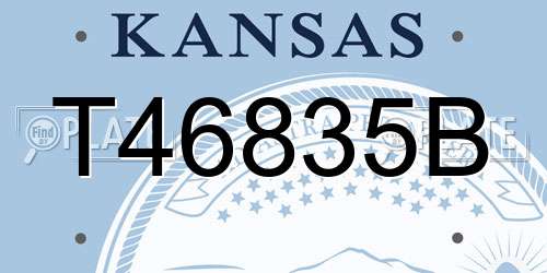 T46835B Kansas License Plate