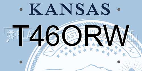 T46ORW Kansas License Plate