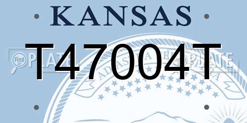 T47004T Kansas License Plate