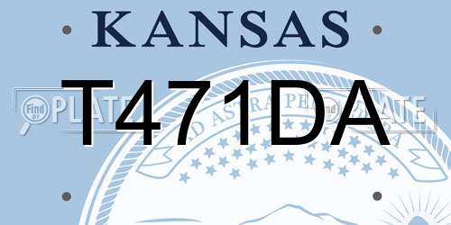 T471DA Kansas License Plate
