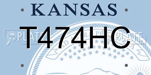 T474HC Kansas License Plate