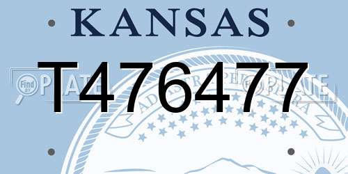 T476477 Kansas License Plate