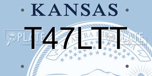 T47LTT Kansas License Plate