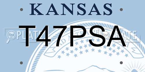 T47PSA Kansas License Plate