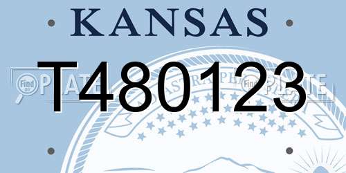 T480123 Kansas License Plate