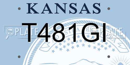 T481GI Kansas License Plate