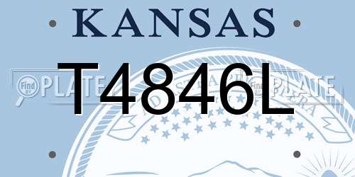 T4846L Kansas License Plate