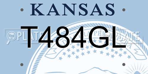 T484GL Kansas License Plate