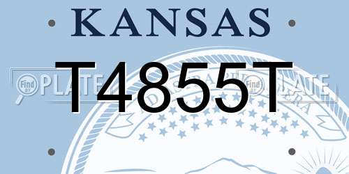 T4855T Kansas License Plate