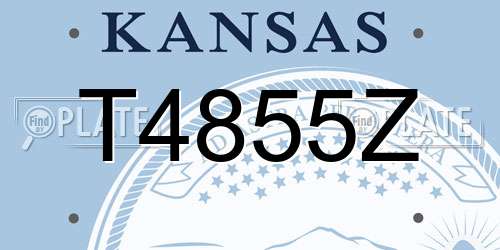 T4855Z Kansas License Plate