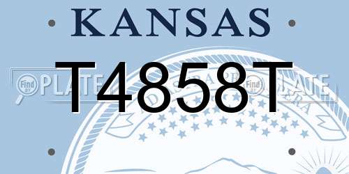 T4858T Kansas License Plate