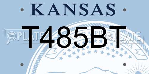 T485BT Kansas License Plate
