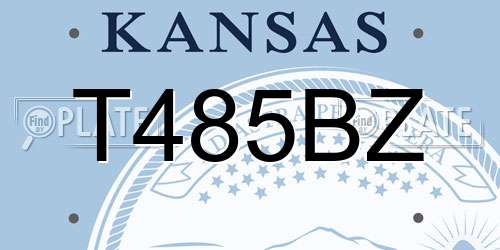 T485BZ Kansas License Plate