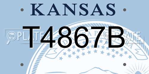 T4867B Kansas License Plate