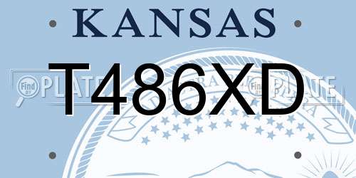 T486XD Kansas License Plate