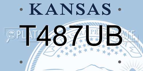 T487UB Kansas License Plate