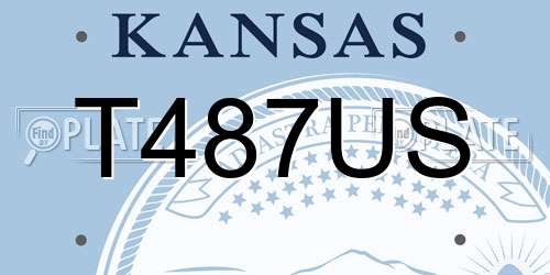 T487US Kansas License Plate