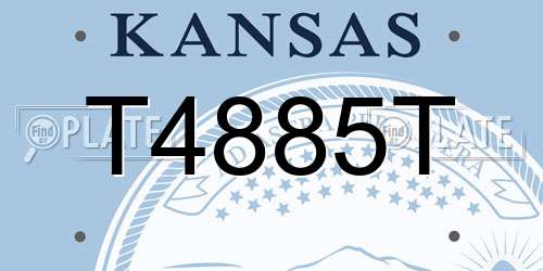 T4885T Kansas License Plate