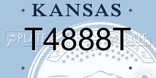 T4888T Kansas License Plate