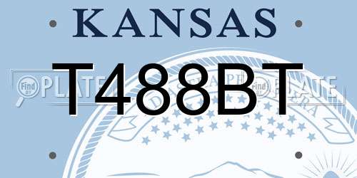 T488BT Kansas License Plate