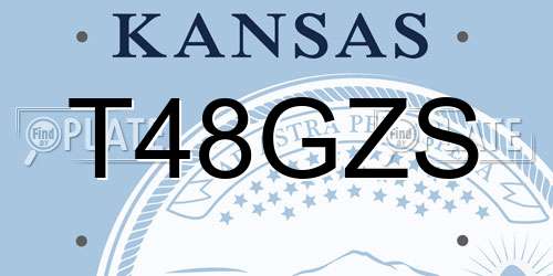 T48GZS Kansas License Plate