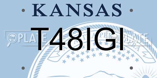 T48IGI Kansas License Plate