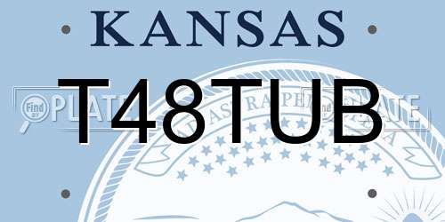 T48TUB Kansas License Plate