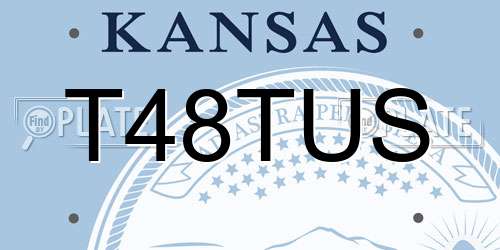T48TUS Kansas License Plate