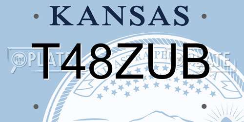 T48ZUB Kansas License Plate