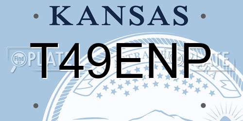 T49ENP Kansas License Plate