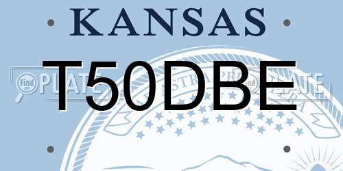 T50DBE Kansas License Plate