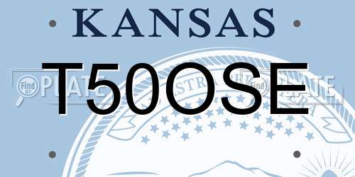 T50OSE Kansas License Plate