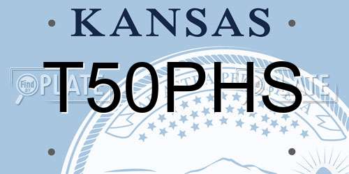 T50PHS Kansas License Plate