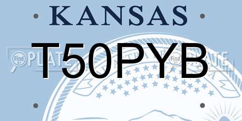 T50PYB Kansas License Plate