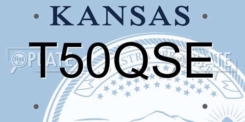 T50QSE Kansas License Plate