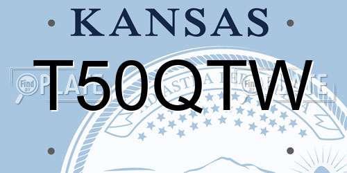 T50QTW Kansas License Plate