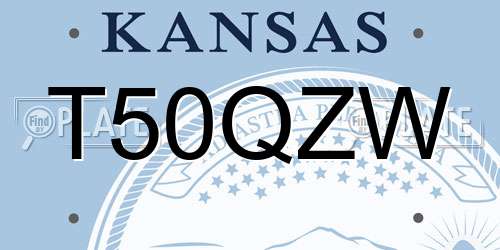 T50QZW Kansas License Plate