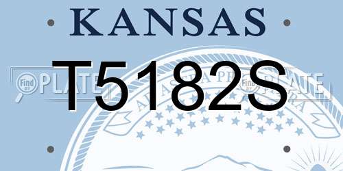 T5182S Kansas License Plate