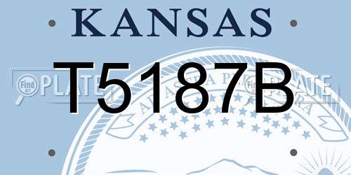 T5187B Kansas License Plate