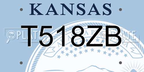 T518ZB Kansas License Plate