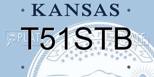 T51STB Kansas License Plate