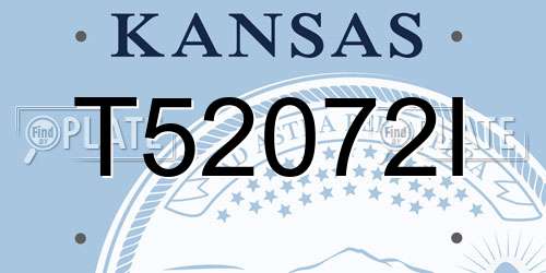 T52072I Kansas License Plate