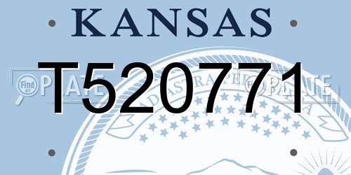 T520771 Kansas License Plate